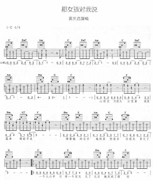阴天快乐吉他谱c调(小情歌吉他谱) 阴天快乐吉他谱c调(小情歌吉他谱)